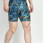 Abstract Printed Slim Fit Swim Shorts